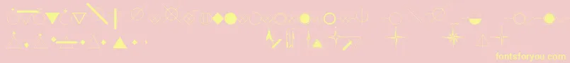 EsriIglFont24 Font – Yellow Fonts on Pink Background