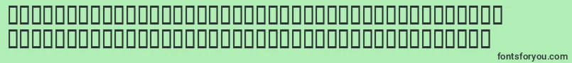 フォントFish1 – 緑の背景に黒い文字