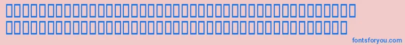 フォントFish1 – ピンクの背景に青い文字