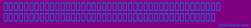 フォントFish1 – 紫色の背景に青い文字