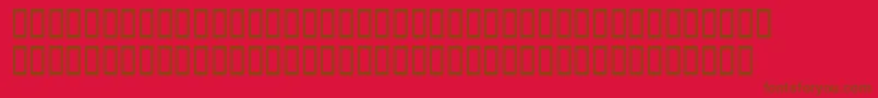 フォントFish1 – 赤い背景に茶色の文字