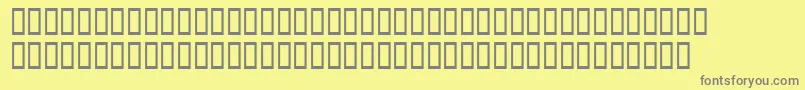 Fish1-fontti – harmaat kirjasimet keltaisella taustalla