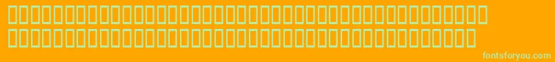 フォントFish1 – オレンジの背景に緑のフォント
