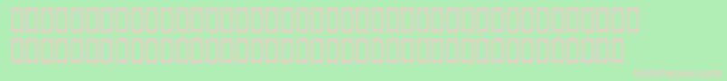 Fish1-fontti – vaaleanpunaiset fontit vihreällä taustalla