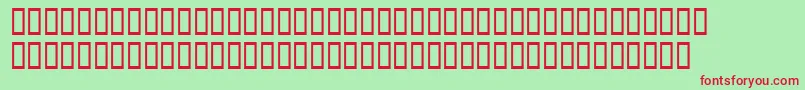 Fish1-fontti – punaiset fontit vihreällä taustalla