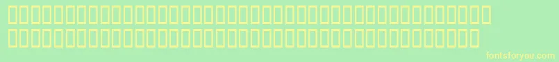 Fish1-fontti – keltaiset fontit vihreällä taustalla
