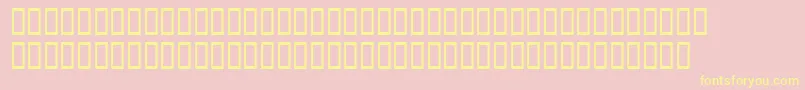 Fonte Fish1 – fontes amarelas em um fundo rosa