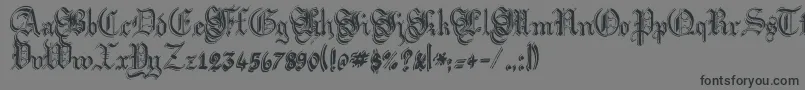Argflahm-fontti – mustat fontit harmaalla taustalla