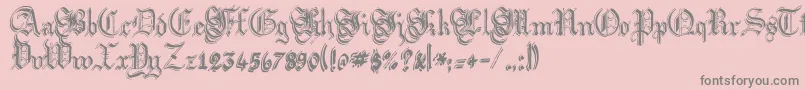 Argflahm-Schriftart – Graue Schriften auf rosa Hintergrund