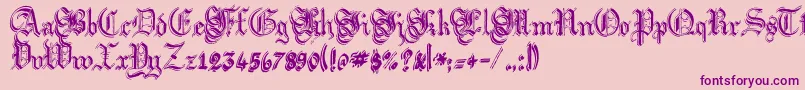 Argflahm-Schriftart – Violette Schriften auf rosa Hintergrund