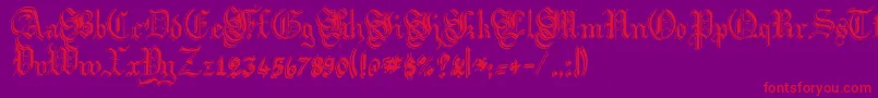 Argflahm Font – Red Fonts on Purple Background