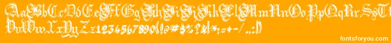 Argflahm Font – White Fonts on Orange Background