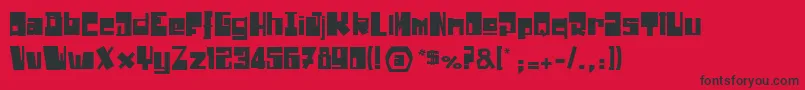 Шрифт DroneNation – чёрные шрифты на красном фоне