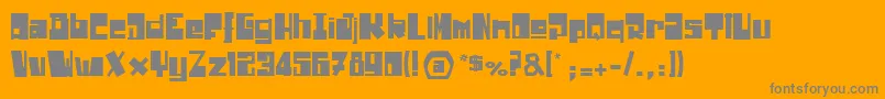 DroneNation Font – Gray Fonts on Orange Background