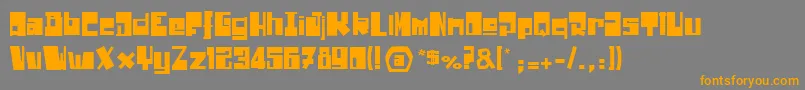 DroneNation Font – Orange Fonts on Gray Background