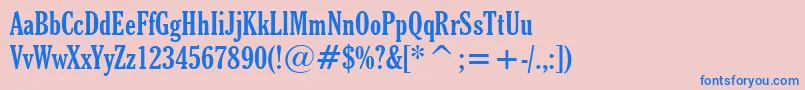 CheltenhamBoldExtraCondensedBt Font – Blue Fonts on Pink Background