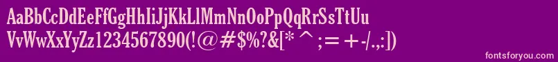 CheltenhamBoldExtraCondensedBt Font – Pink Fonts on Purple Background