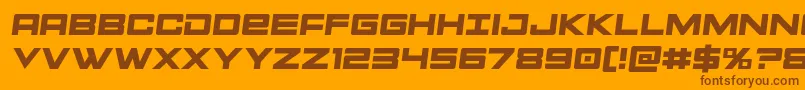 Montrocsemital Font – Brown Fonts on Orange Background