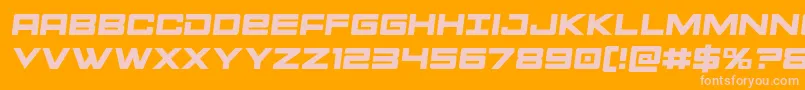 Montrocsemital-Schriftart – Rosa Schriften auf orangefarbenem Hintergrund