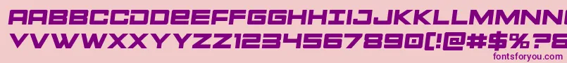 Шрифт Montrocsemital – фиолетовые шрифты на розовом фоне