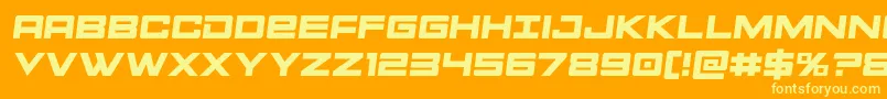 Montrocsemital Font – Yellow Fonts on Orange Background