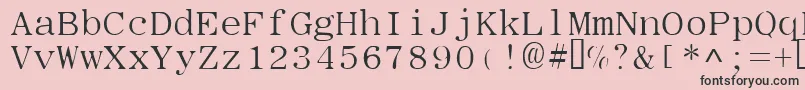 フォントTypew – ピンクの背景に黒い文字