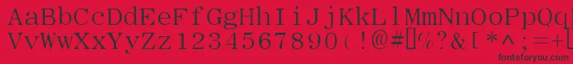 Typew Font – Black Fonts on Red Background