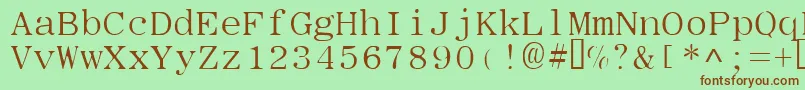 Typew-fontti – ruskeat fontit vihreällä taustalla