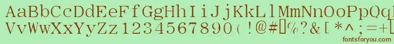 Fonte Typew – fontes marrons em um fundo verde