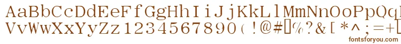 Fonte Typew – fontes marrons em um fundo branco