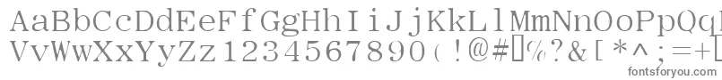 フォントTypew – 白い背景に灰色の文字