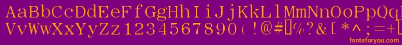 Typew Font – Orange Fonts on Purple Background