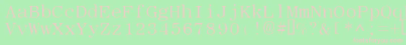 Typew Font – Pink Fonts on Green Background