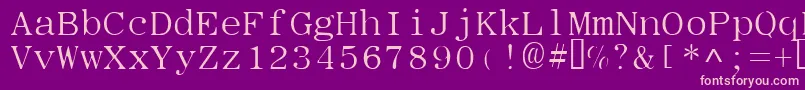 Typew Font – Pink Fonts on Purple Background