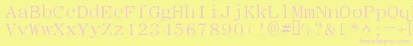 Typew Font – Pink Fonts on Yellow Background