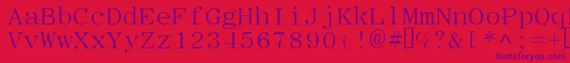 Typew Font – Purple Fonts on Red Background