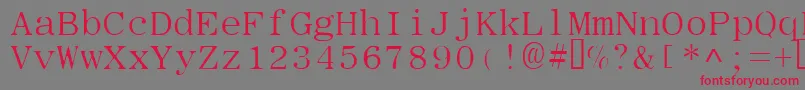 Typew Font – Red Fonts on Gray Background