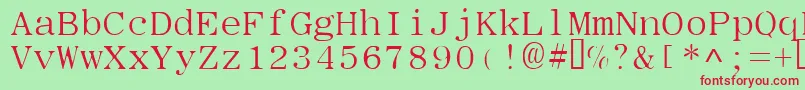 Typew-fontti – punaiset fontit vihreällä taustalla
