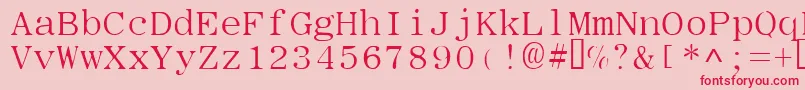 Typew Font – Red Fonts on Pink Background
