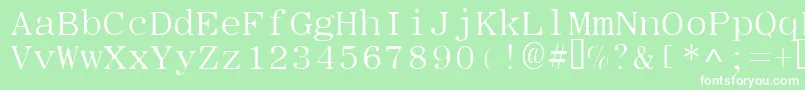 Typew Font – White Fonts on Green Background