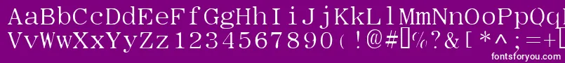 フォントTypew – 紫の背景に白い文字