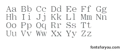 Überblick über die Schriftart Typew