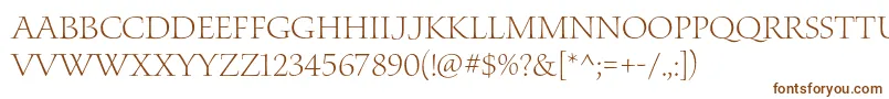 Шрифт WaterstitlingproLt – коричневые шрифты на белом фоне