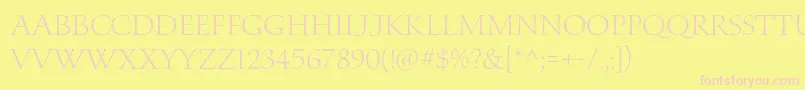 WaterstitlingproLt Font – Pink Fonts on Yellow Background