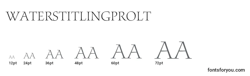 WaterstitlingproLt Font Sizes