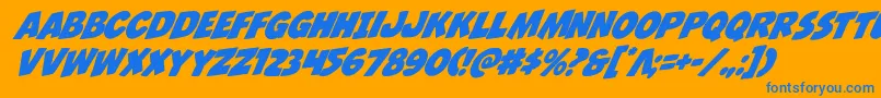 Jcandlestickrotal Font – Blue Fonts on Orange Background