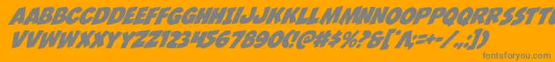 Jcandlestickrotal-Schriftart – Graue Schriften auf orangefarbenem Hintergrund