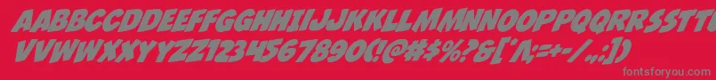 Jcandlestickrotal Font – Gray Fonts on Red Background
