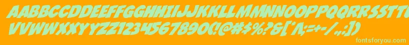 Jcandlestickrotal Font – Green Fonts on Orange Background