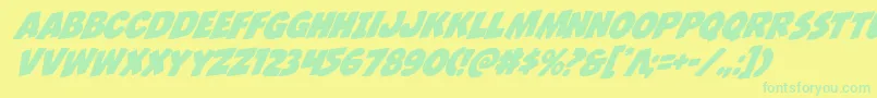 Jcandlestickrotal Font – Green Fonts on Yellow Background